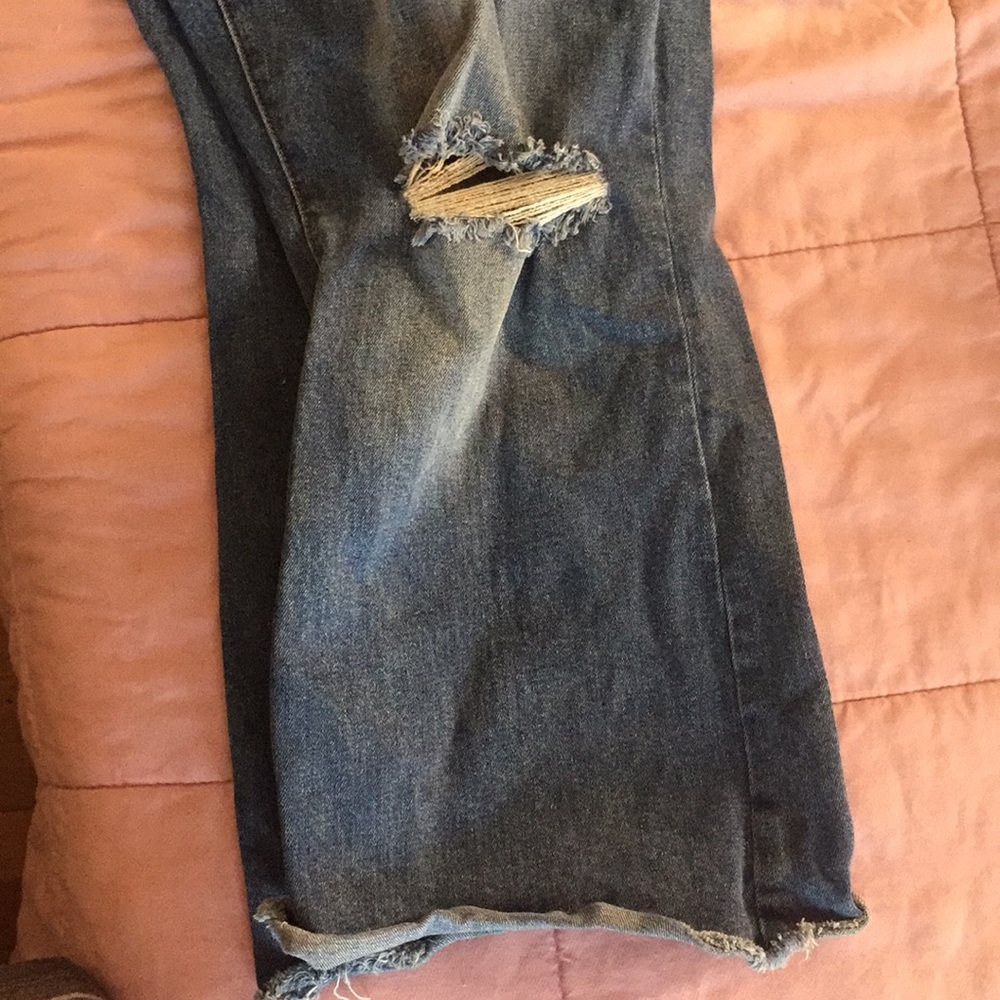 Warp & Weft Button Fly Ankle Boot Cut Jeans, 22 - Picture 2 of 7